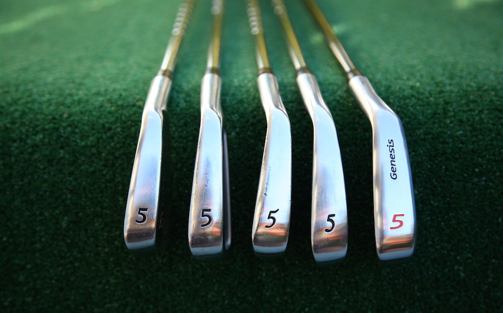 Recent Miura iron releases, compared to the PP-9005 irons (far right)