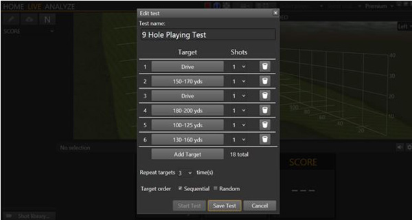 Trackman Nine-Hole Playing Test