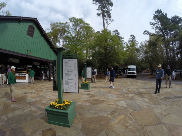 The concession area right behind Amen Corner. Always greeted with a "Welcome to the Masters...Hope y'all have a great day!"- From the most friendly volunteers in golf!