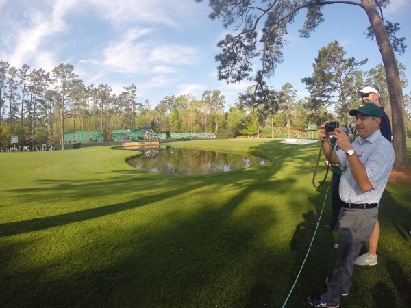View from the right side of the pond in front of the 15th Green.