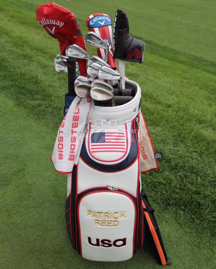 Patrick Reed shows off new Team USA Olympic golf bag at the Travelers –  GolfWRX