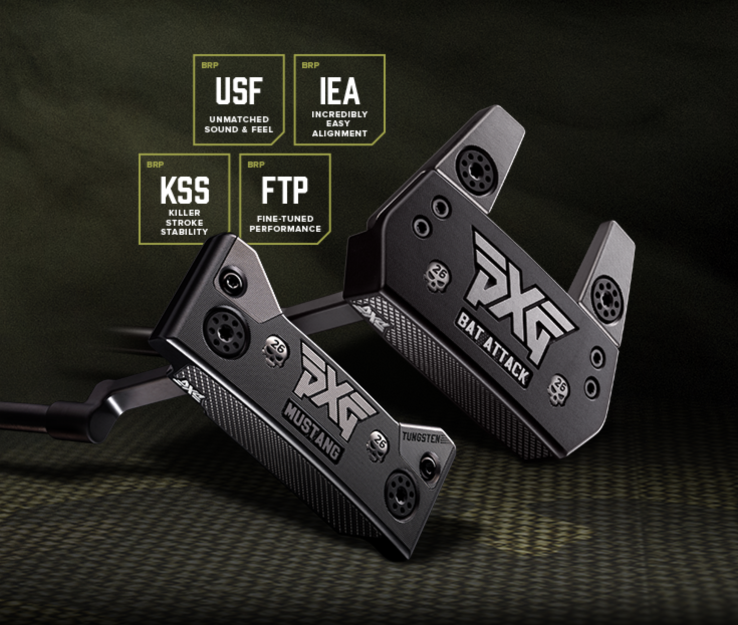 PXG expanding Battle Ready putter collection with Mustang and Bat